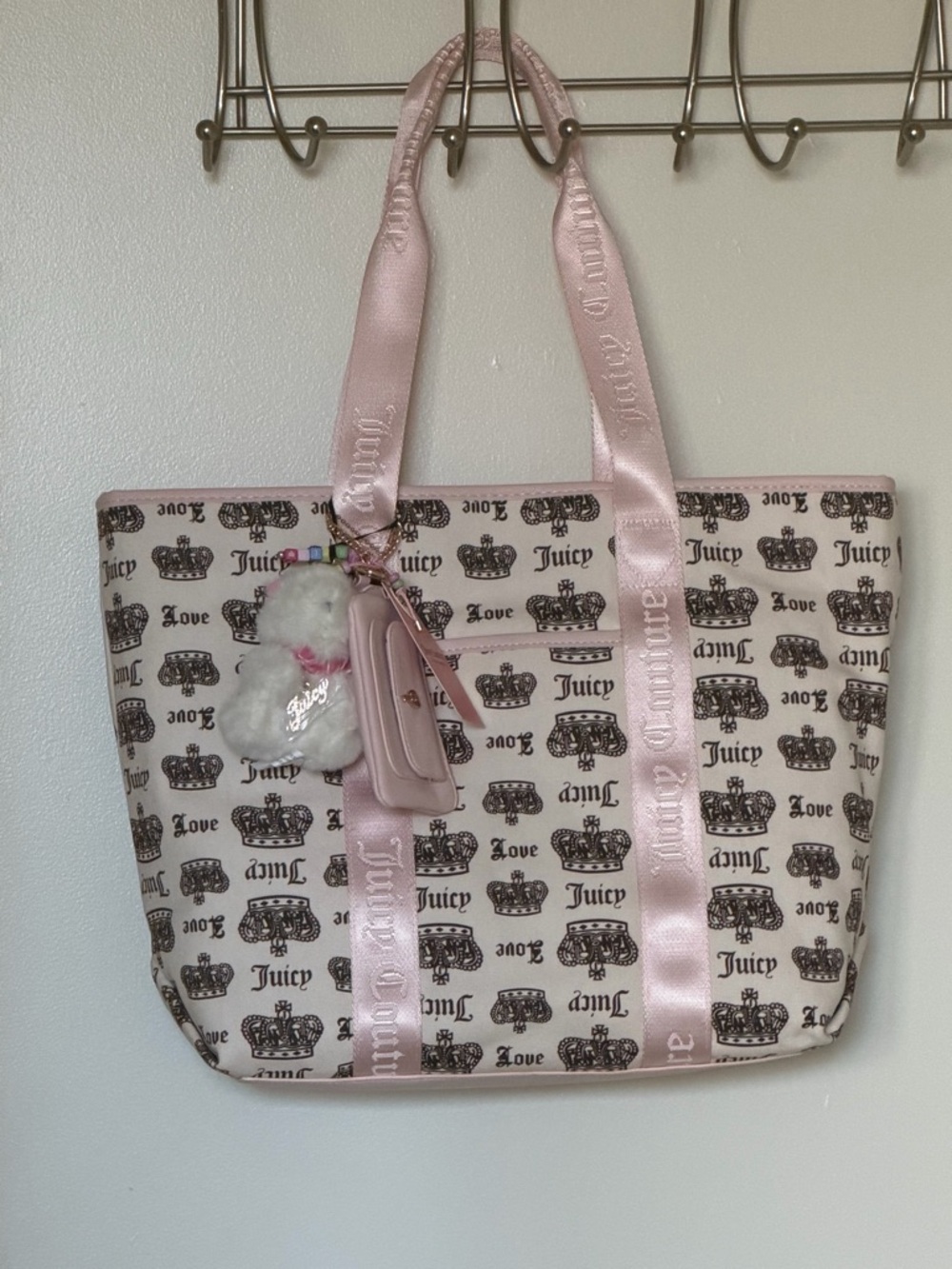 Juicy Couture Festival Tote, NWT, cute bear charm, hard to find viral y2k